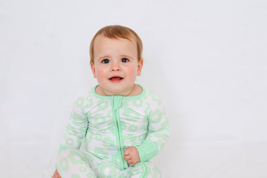 Baby Green Floral Romper